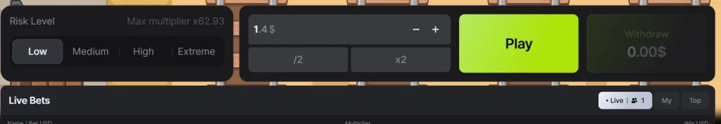 Chicken train interface.
