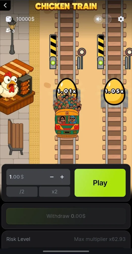 Chicken train mobile.