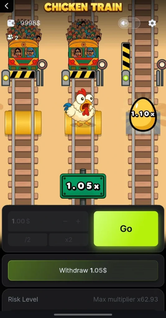 Chicken train mobile play.